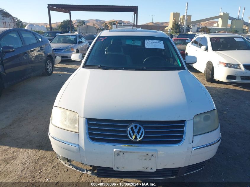 2003 Volkswagen Passat Gls VIN: WVWPD63B43P339309 Lot: 40550396