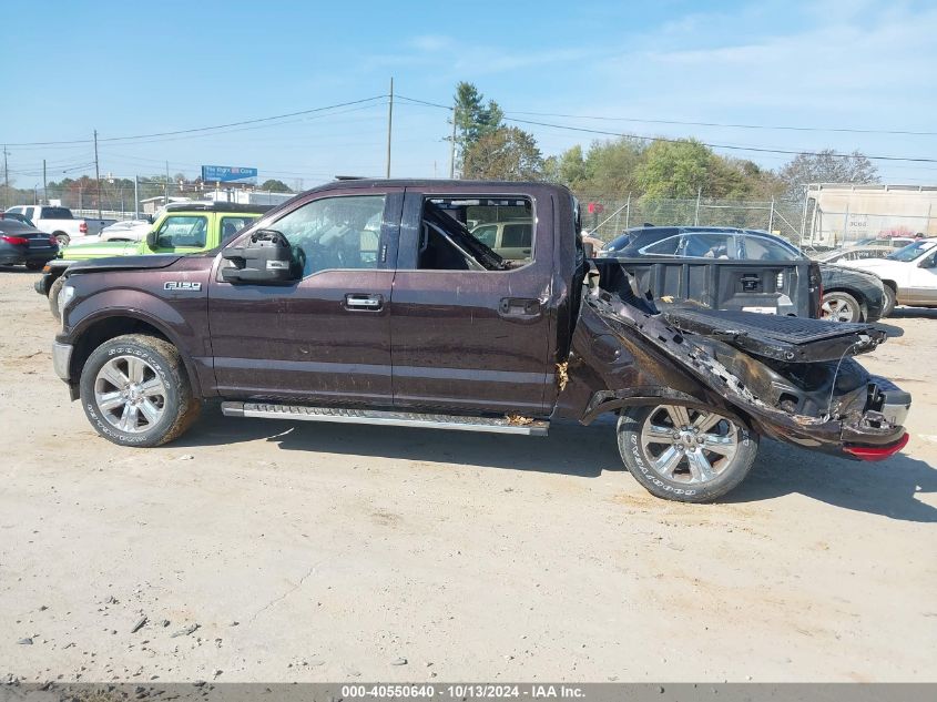 2018 Ford F-150 Lariat VIN: 1FTEW1E56JFC01267 Lot: 40550640