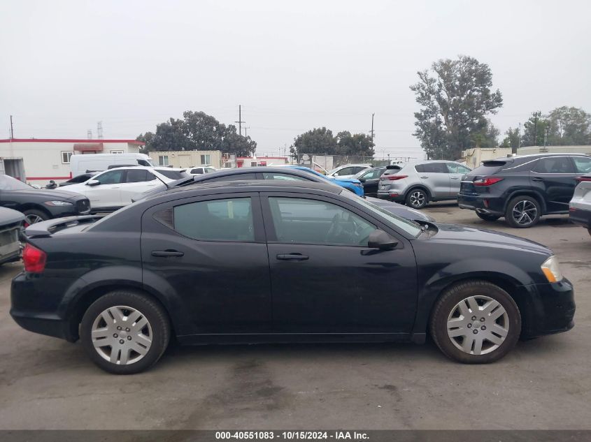 2012 Dodge Avenger Se VIN: 1C3CDZAB7CN252605 Lot: 40551083