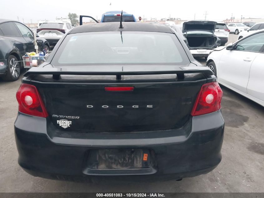 2012 Dodge Avenger Se VIN: 1C3CDZAB7CN252605 Lot: 40551083