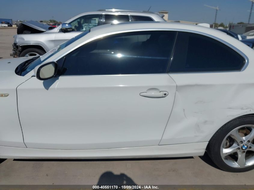 2011 BMW 128I VIN: WBAUP7C56BVP21293 Lot: 40551170