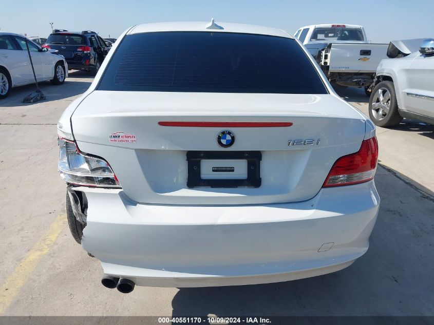 2011 BMW 128I VIN: WBAUP7C56BVP21293 Lot: 40551170