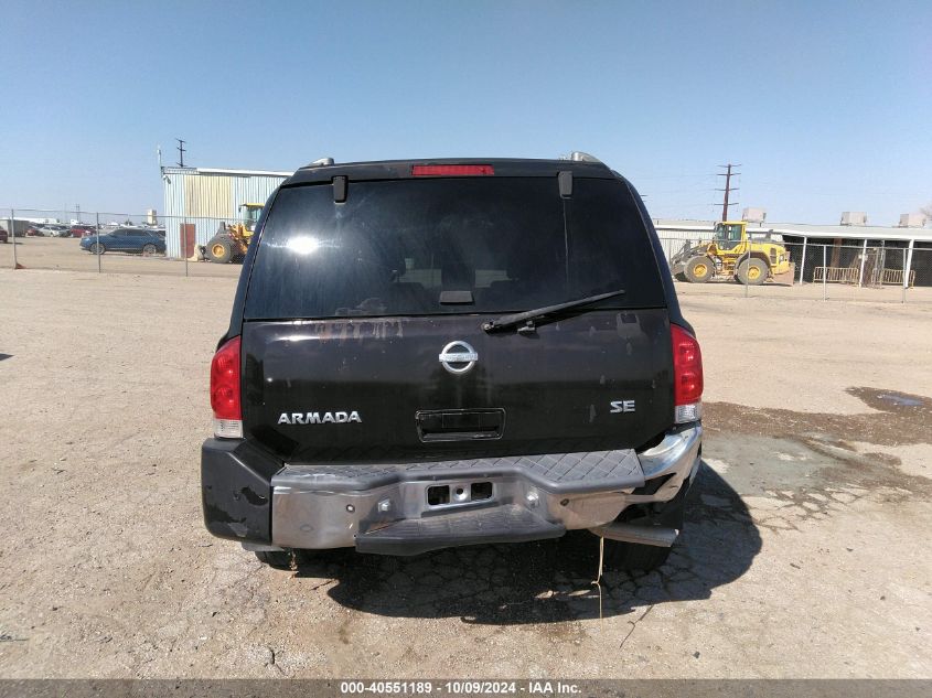 2006 Nissan Armada Se VIN: 5N1AA08A46N743170 Lot: 40551189