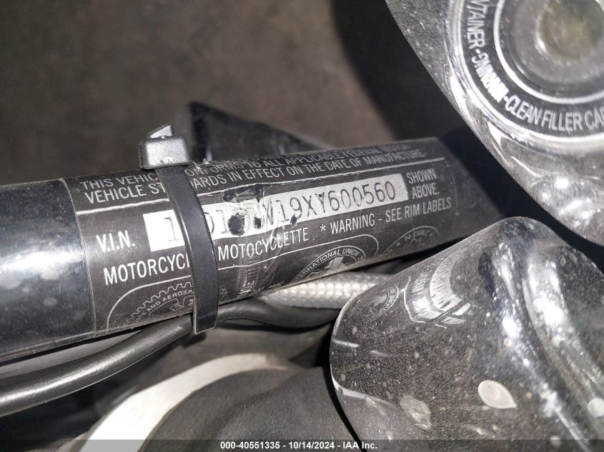 1999 Harley-Davidson Flht Classic VIN: 1HD1DJV19XY600560 Lot: 40551335
