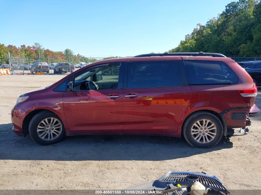 2013 Toyota Sienna Xle V6 8 Passenger VIN: 5TDYK3DC7DS386244 Lot: 40551388