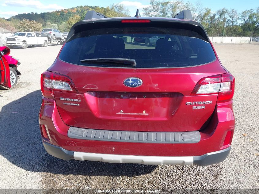 2016 Subaru Outback 3.6R Limited VIN: 4S4BSENC8G3350452 Lot: 40551578