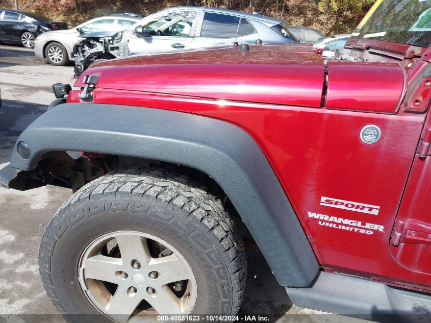 2012 Jeep Wrangler Unlimited Sport VIN: 1C4BJWDG8CL102598 Lot: 40551623