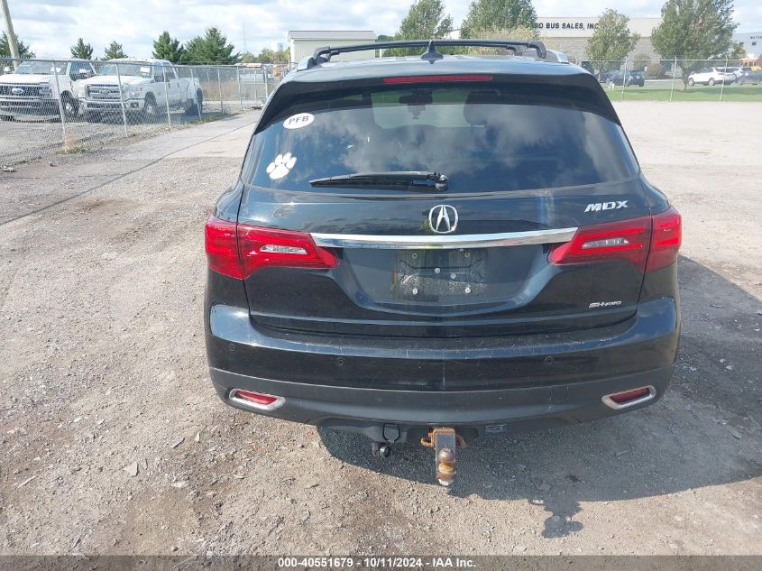 2014 Acura Mdx Advance Pkg W/Entertainment Pkg VIN: 5FRYD4H88EB041377 Lot: 40551679