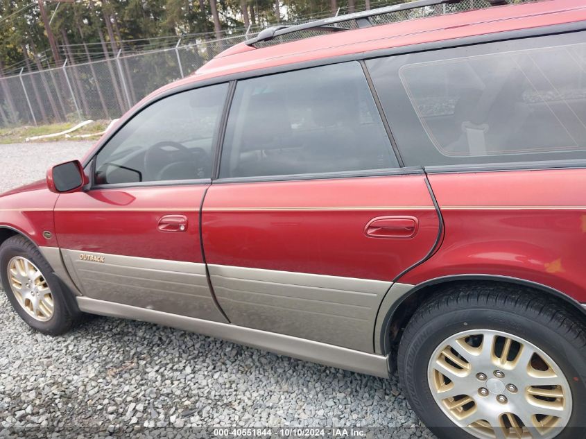 2002 Subaru Outback H6-3.0 L.l. Bean Edition VIN: 4S3BH806727664245 Lot: 40551844