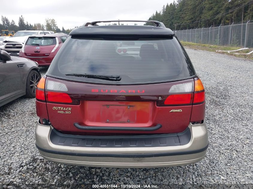 2002 Subaru Outback H6-3.0 L.l. Bean Edition VIN: 4S3BH806727664245 Lot: 40551844