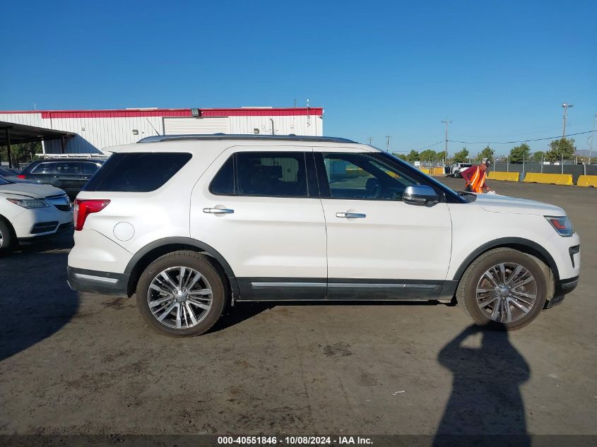 2018 Ford Explorer Platinum VIN: 1FM5K8HT9JGA98611 Lot: 40551846