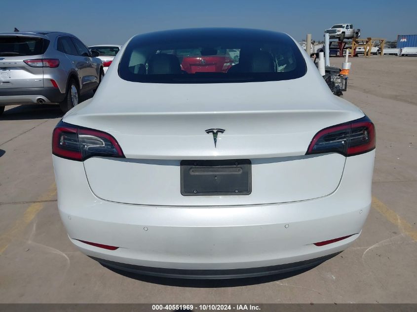 2021 Tesla Model 3 Standard Range Plus Rear-Wheel Drive VIN: 5YJ3E1EA0MF023016 Lot: 40551969