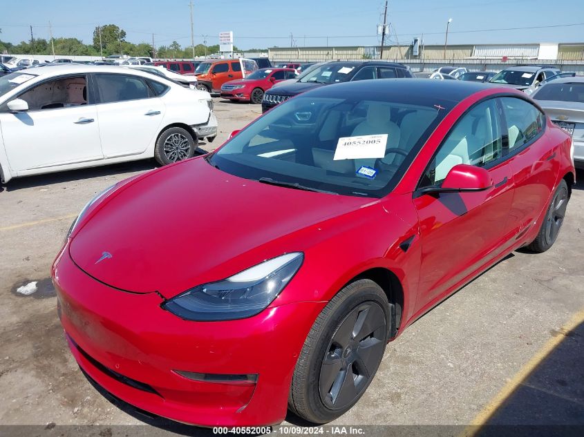 5YJ3E1EB9NF120368 2022 TESLA MODEL 3 - Image 2