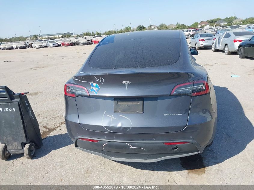 2022 Tesla Model Y Long Range Dual Motor All-Wheel Drive VIN: 7SAYGDEE5NF534259 Lot: 40552079