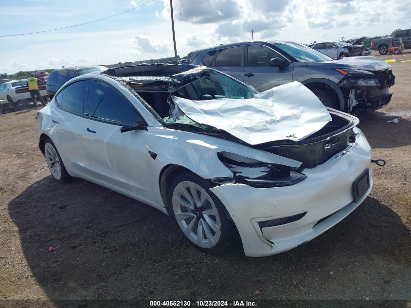 VIN 5YJ3E1EB2NF246703 2022 TESLA MODEL 3 no.1