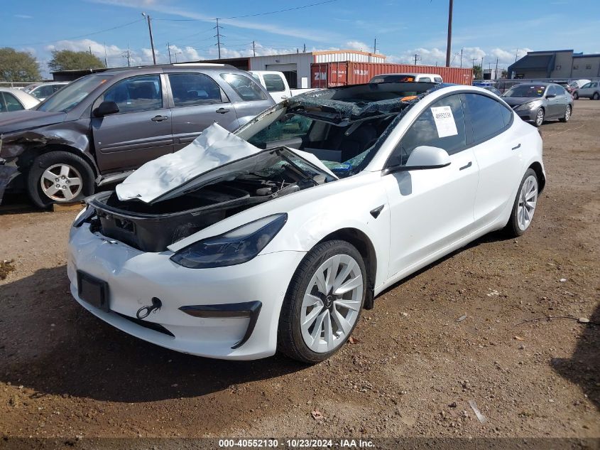 VIN 5YJ3E1EB2NF246703 2022 TESLA MODEL 3 no.2