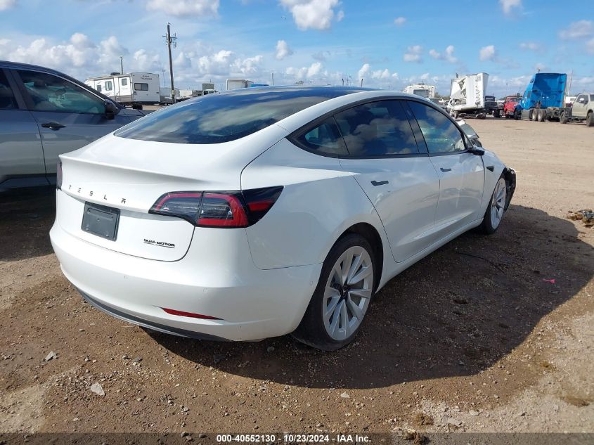 VIN 5YJ3E1EB2NF246703 2022 TESLA MODEL 3 no.4