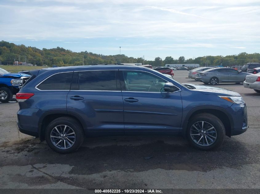 2019 Toyota Highlander Xle VIN: 5TDJZRFH5KS926230 Lot: 40552225