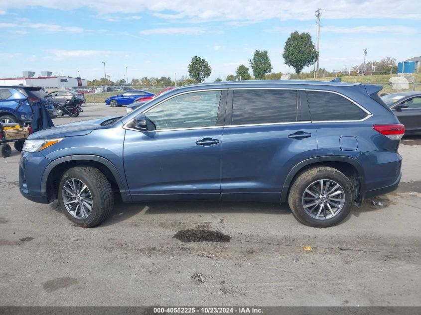 2019 Toyota Highlander Xle VIN: 5TDJZRFH5KS926230 Lot: 40552225