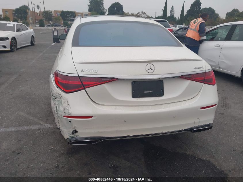 2022 Mercedes-Benz S 500 4Matic VIN: W1K6G6DB8NA106028 Lot: 40552446