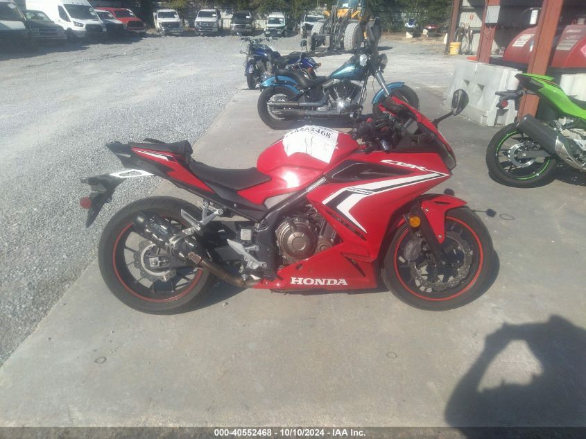 2019 Honda Cbr500 R VIN: MLHPC6217K5000417 Lot: 40552468