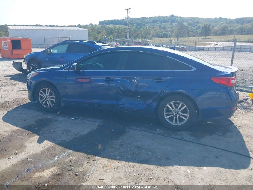 2015 Hyundai Sonata Se VIN: 5NPE24AF9FH224485 Lot: 40552485