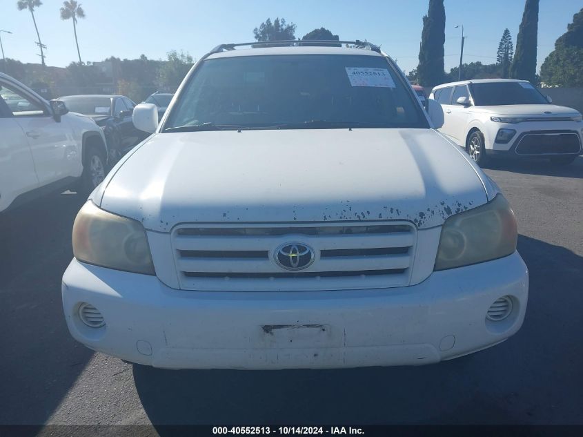 2006 Toyota Highlander V6 VIN: JTEDP21A260126431 Lot: 40552513