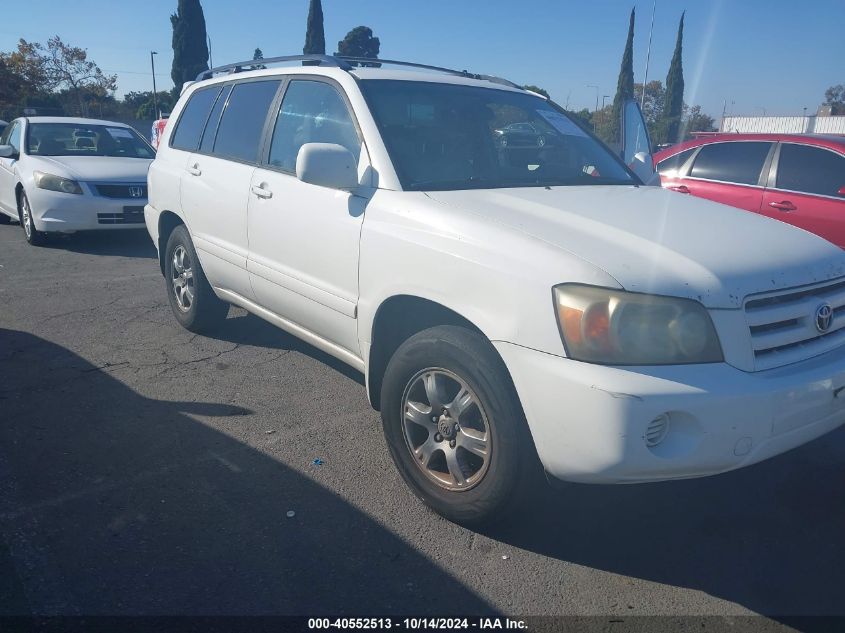 2006 Toyota Highlander V6 VIN: JTEDP21A260126431 Lot: 40552513