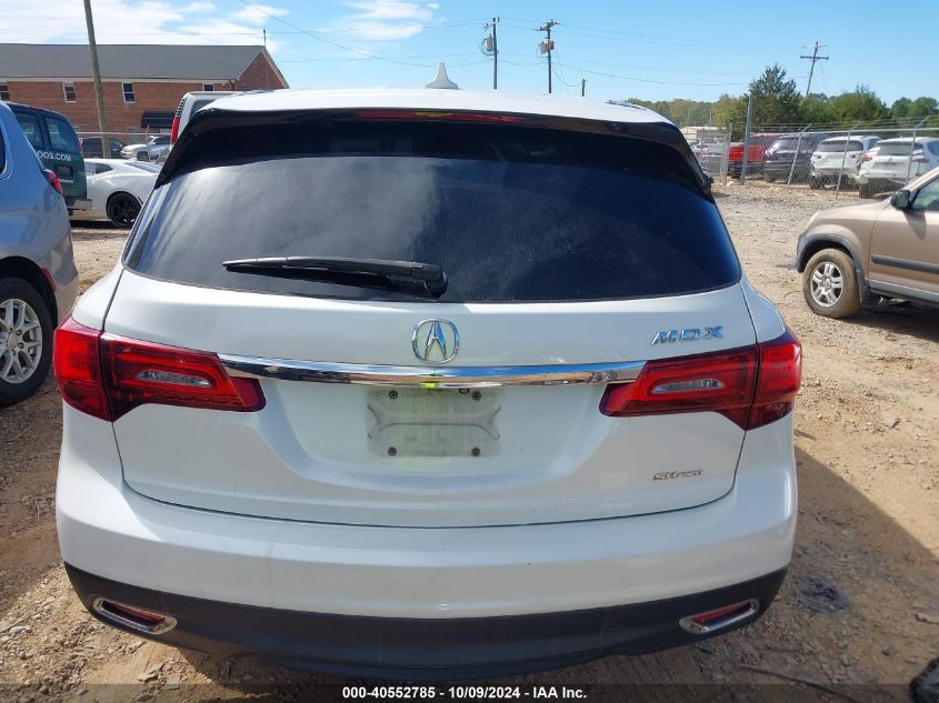 2014 Acura Mdx Technology VIN: 5FRYD4H48EB022020 Lot: 40552785