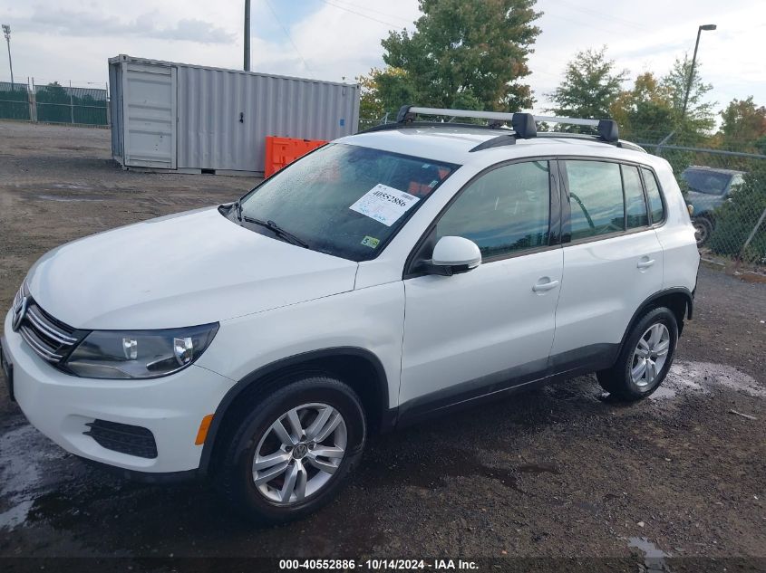 2017 Volkswagen Tiguan 2.0T S VIN: WVGAV7AX6HK000820 Lot: 40552886