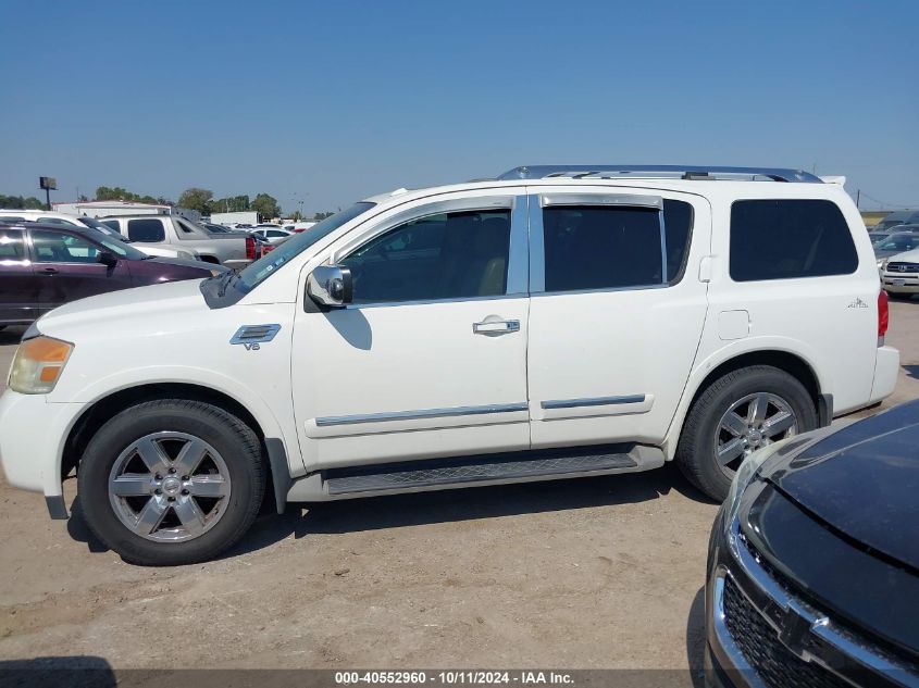 2012 Nissan Armada Platinum VIN: 5N1BA0NF1CN609152 Lot: 40552960