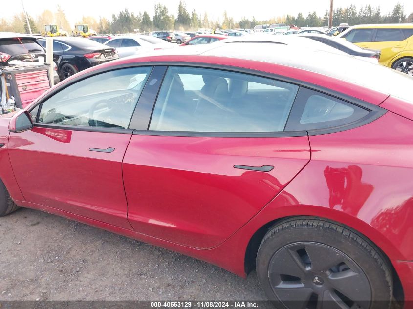 2022 Tesla Model 3 Long Range Dual Motor All-Wheel Drive VIN: 5YJ3E1EB6NF252133 Lot: 40553129