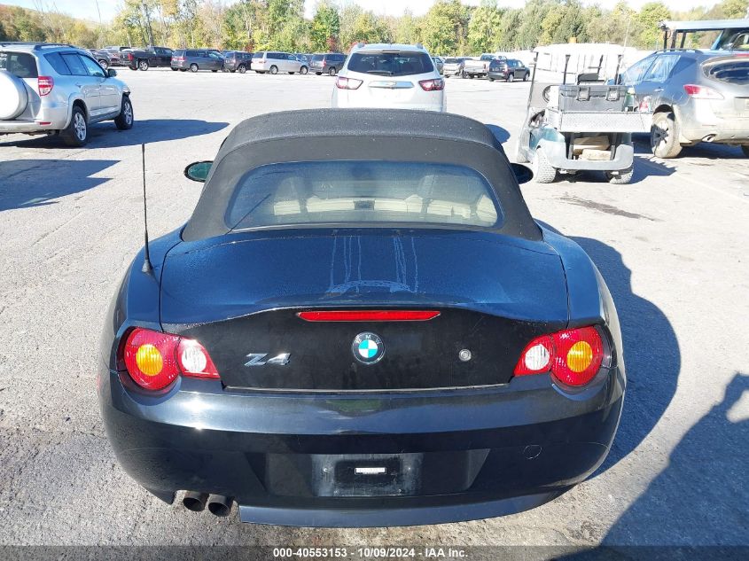 2003 BMW Z4 3.0I VIN: 4USBT53483LU02227 Lot: 40553153