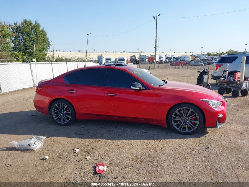 2021 Infiniti Q50 Red Sport 400 VIN: JN1FZ7DP8MM850424 Lot: 40553412