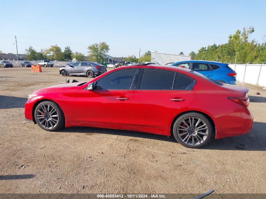 2021 Infiniti Q50 Red Sport 400 VIN: JN1FZ7DP8MM850424 Lot: 40553412