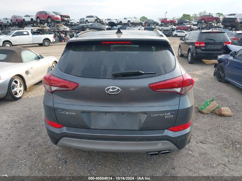 2017 Hyundai Tucson Limited VIN: KM8J3CA22HU322104 Lot: 40554014