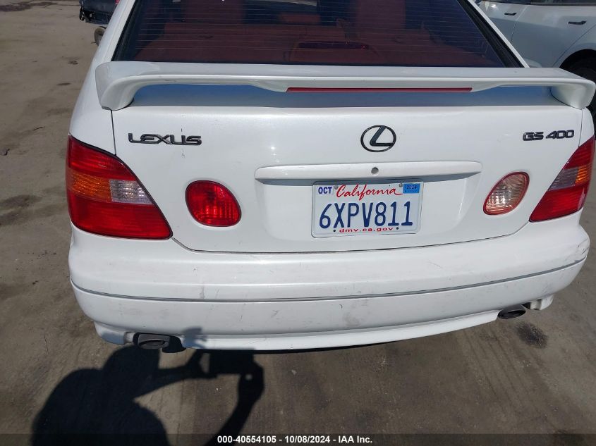 2000 Lexus Gs 400 VIN: JT8BH68X3Y0025152 Lot: 40554105