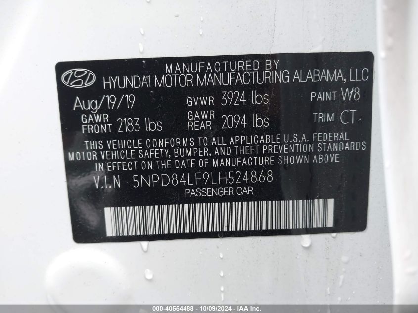 5NPD84LF9LH524868 2020 Hyundai Elantra Value Edition