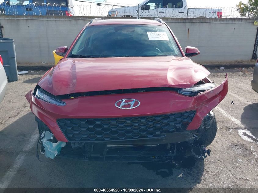 2022 Hyundai Kona Sel VIN: KM8K32AB5NU856837 Lot: 40554528