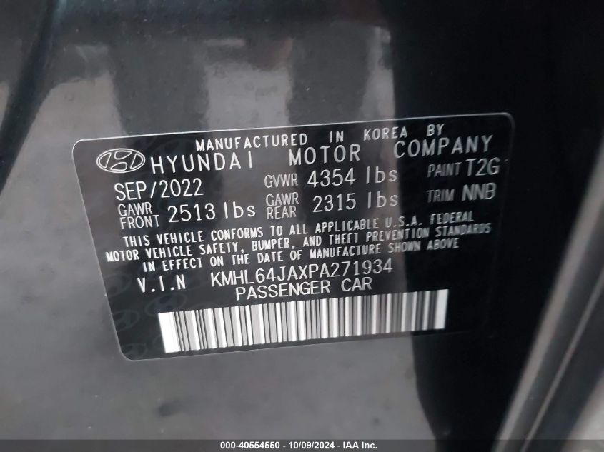 KMHL64JAXPA271934 2023 Hyundai Sonata Sel