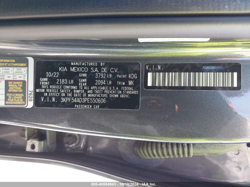 3KPF54AD3PE550606 2023 Kia Forte Gt-Line