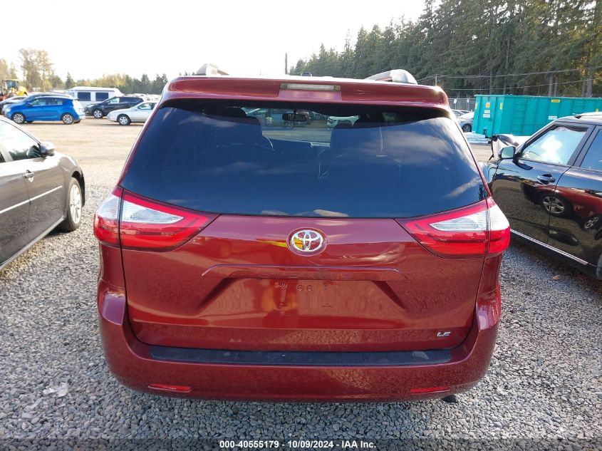 2015 Toyota Sienna Le VIN: 5TDKK3DCXFS611765 Lot: 40555179