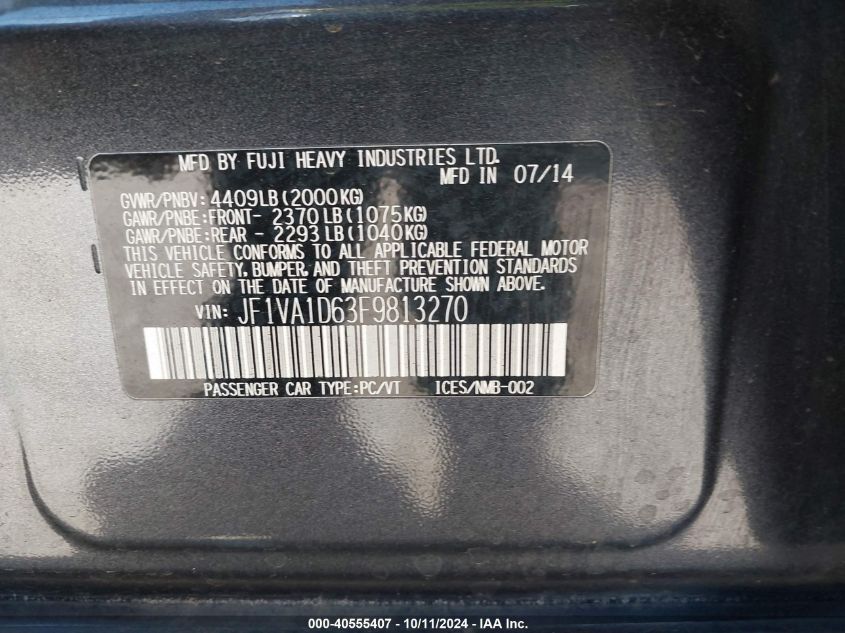 JF1VA1D63F9813270 2015 Subaru Wrx Premium