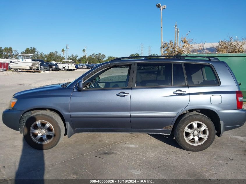 2006 Toyota Highlander V6 VIN: JTEGP21A260108072 Lot: 40555826