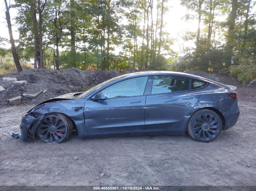 2022 Tesla Model 3 Performance Dual Motor All-Wheel Drive VIN: 5YJ3E1EC7NF329679 Lot: 40555901