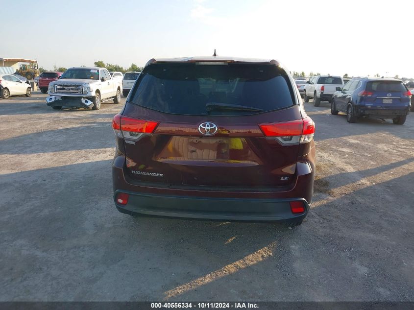 5TDZZRFH8KS337790 2019 Toyota Highlander Le/Le Plus