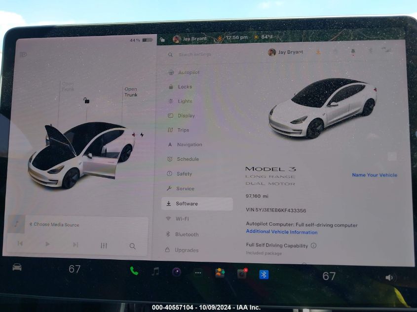 2019 TESLA MODEL 3 LONG RANGE/PERFORMANCE - 5YJ3E1EB6KF433356