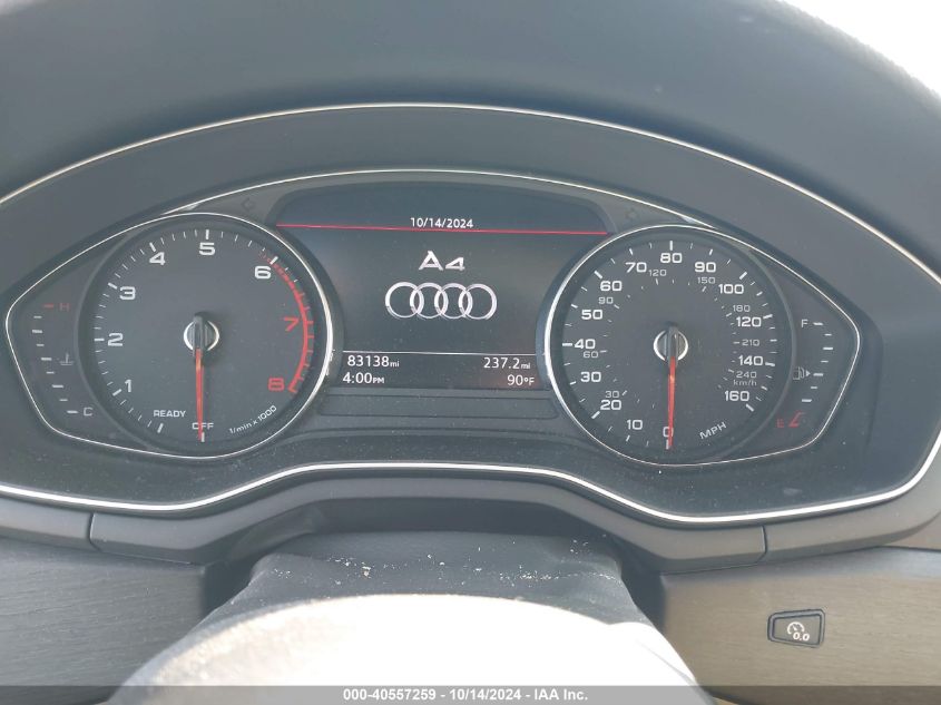 2019 AUDI A4 40 PREMIUM/40 TITANIUM PREMIUM - WAUGMAF43KN001200
