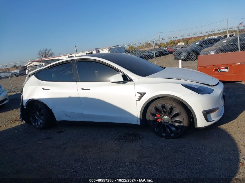 2021 Tesla Model Y Performance Dual Motor All-Wheel Drive VIN: 5YJYGDEF1MF209421 Lot: 40557268