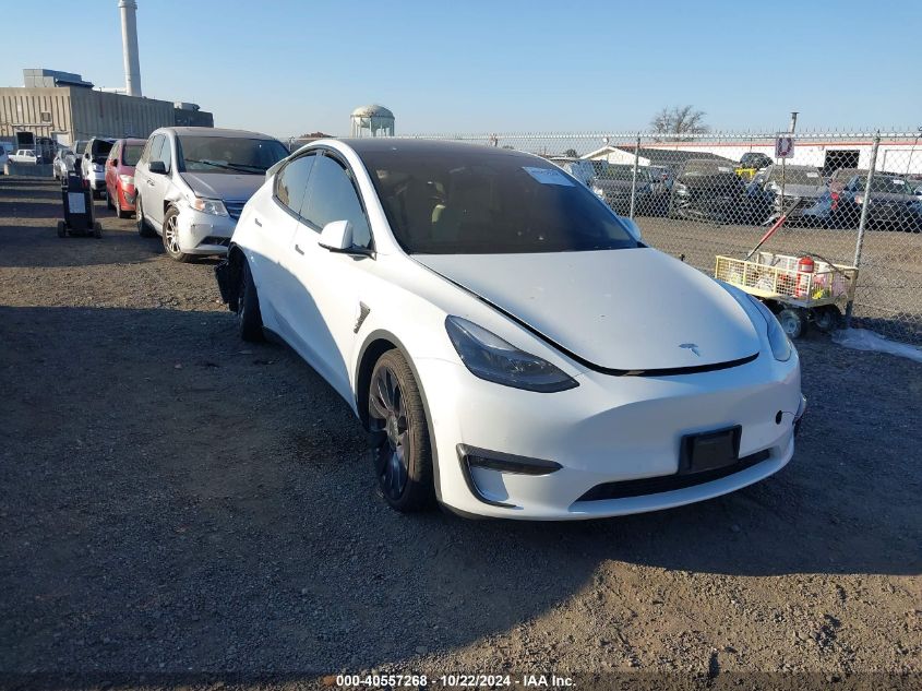 2021 Tesla Model Y Performance Dual Motor All-Wheel Drive VIN: 5YJYGDEF1MF209421 Lot: 40557268